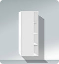 Tall Cabinet with Natural Walnut Front and Basalt Matt Side D25640