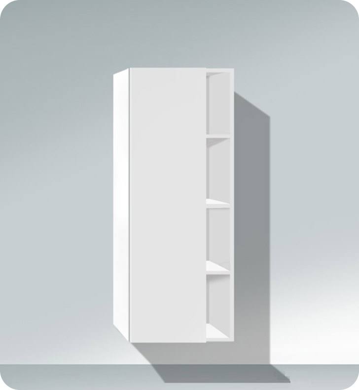 Tall Cabinet with Natural Walnut Front and Basalt Matt Side D25640