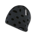 Charcoal/Black Polka Dotted Knit Beanies M845