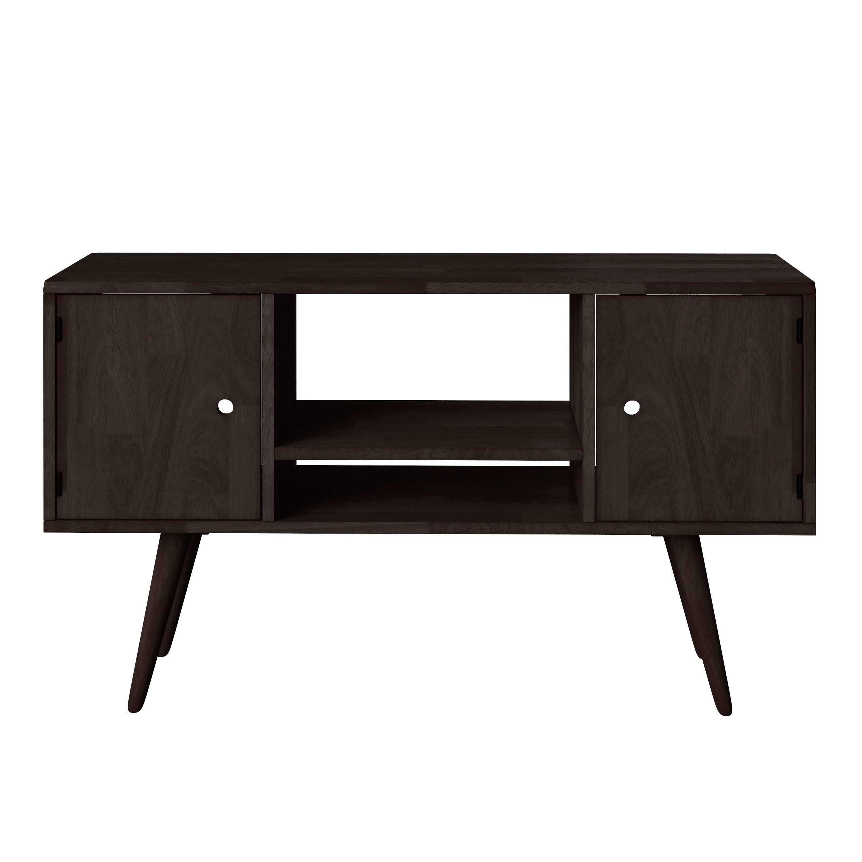 Natural Finish Wood Entertainment Cabinet with Doors A81154