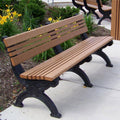 Recycled Plastic Armless Bench with Back H644194