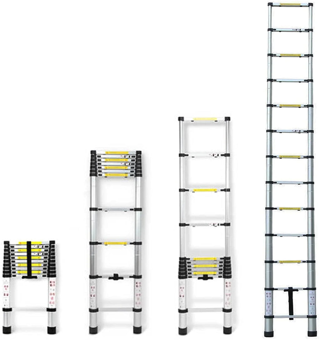Aluminum Telescoping Extension Ladder 12.5ft 330lb Capacity T7304