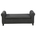 Grey Fabric Storage Ottoman Bench G2828