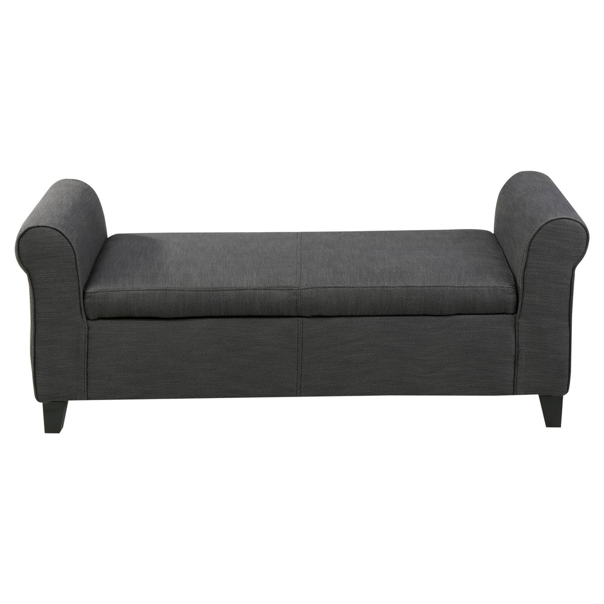 Grey Fabric Storage Ottoman Bench G2828