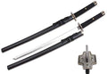 Black Handle Foam Samurai Sword with Wood Scabbard K435