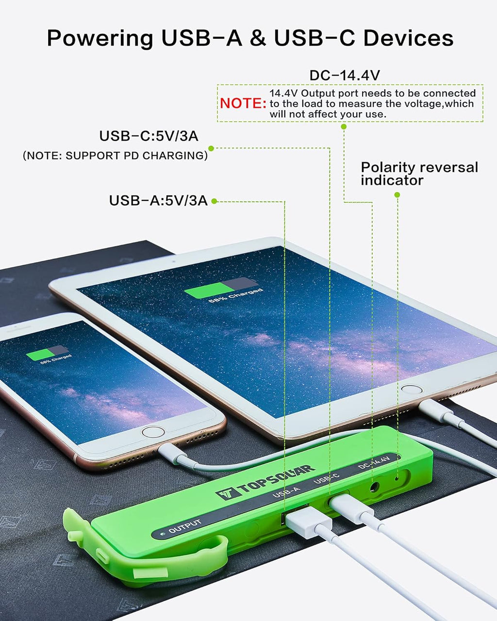 Foldable Solar Panel 30W Portable Battery Charger Kit Y127