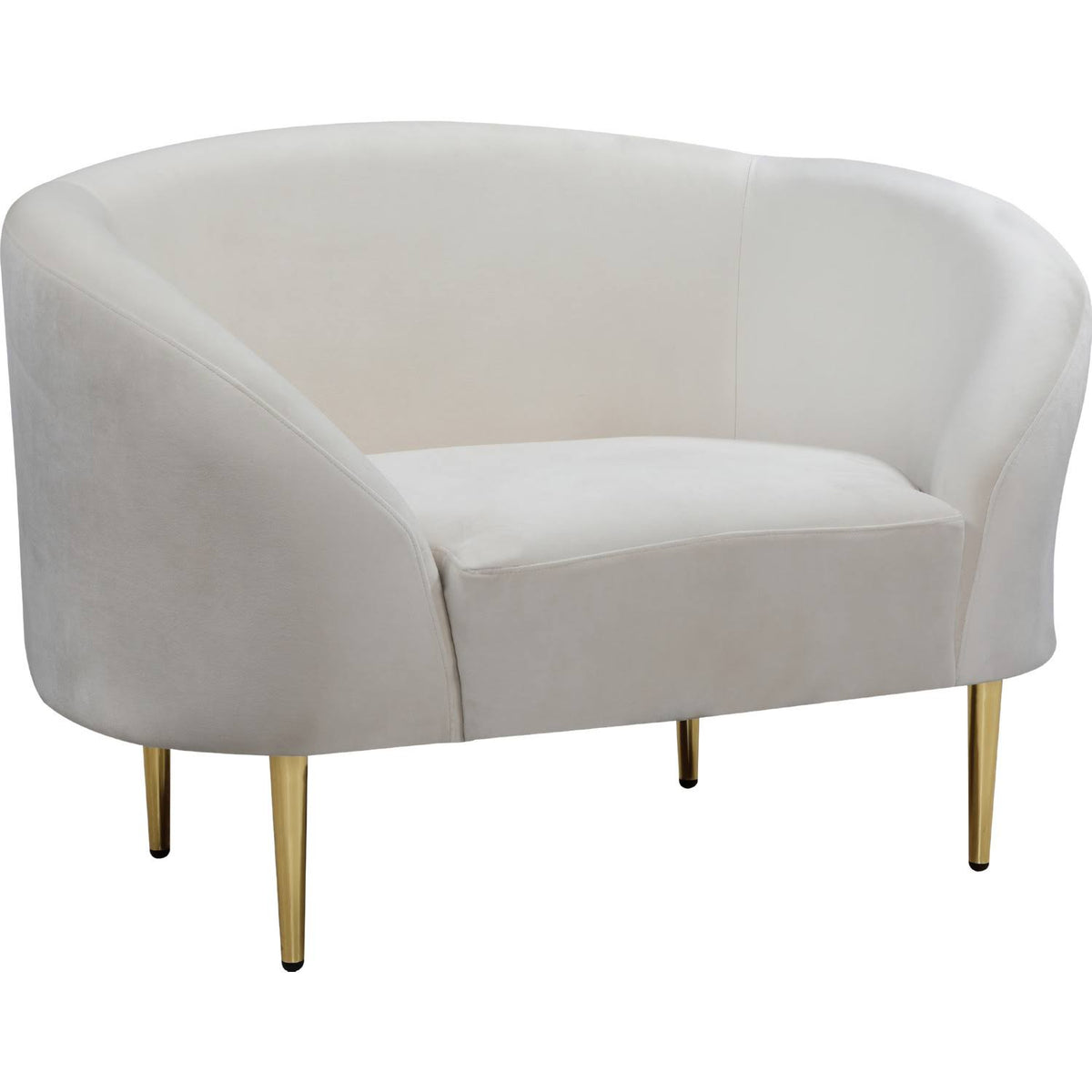 Cream Velvet Chair H593