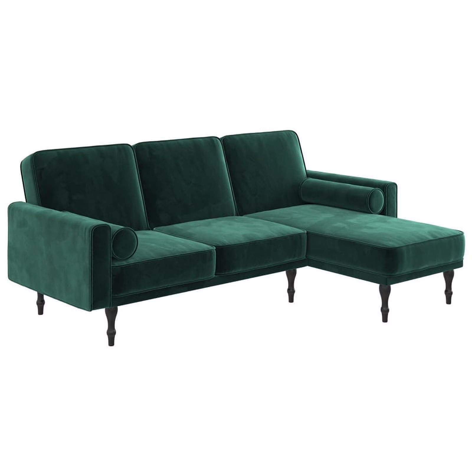 Green Velvet Sectional Futon Y3418