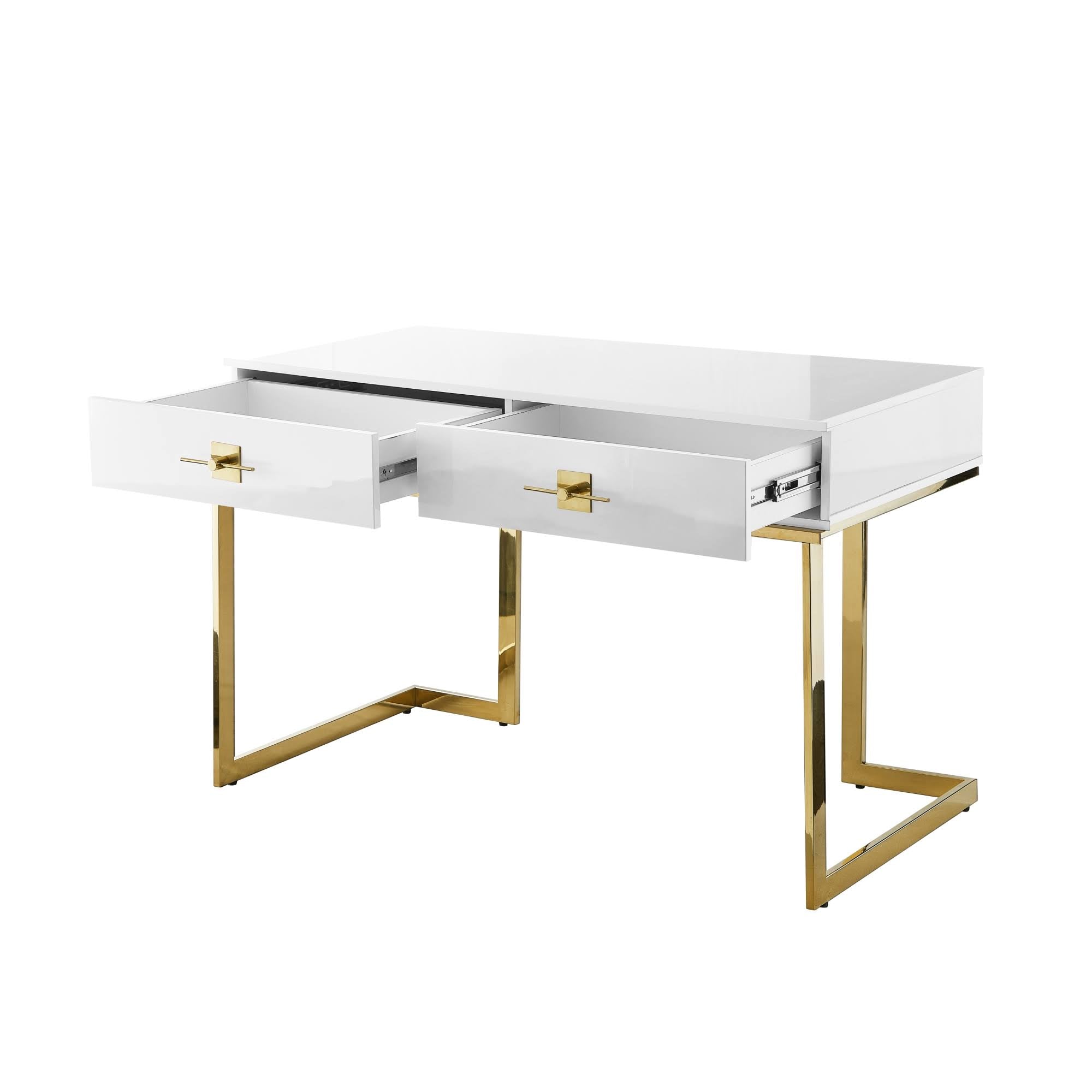 White/Gold Writing Desk H101813