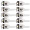 Square Door Levers in Satin Nickel Finish, Keyed Locks A2375