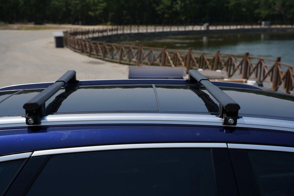 Silver Telescopic Roof Racks Cross Bars Luggage Carrier Set X1574