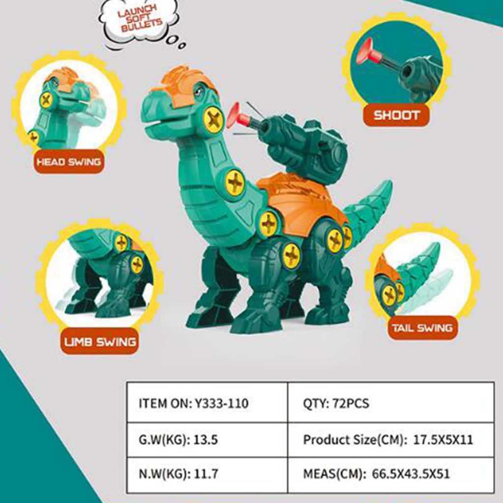 Large Disassembling Dinosaur Building Block Assembly Suit with Transmitter H248809
