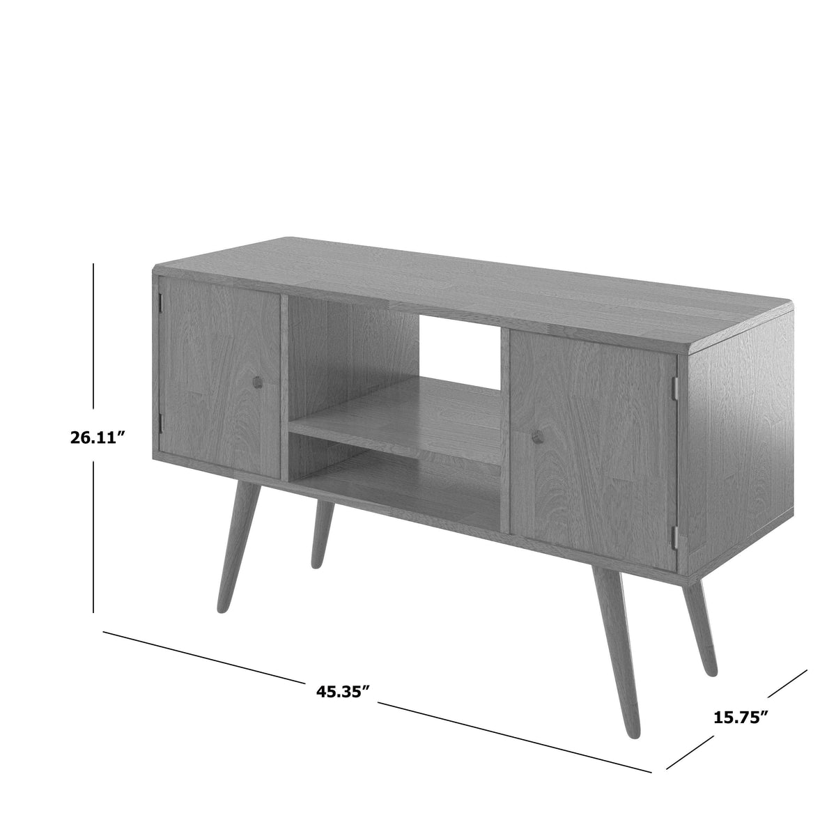 Natural Finish Wood Entertainment Cabinet with Doors A81154