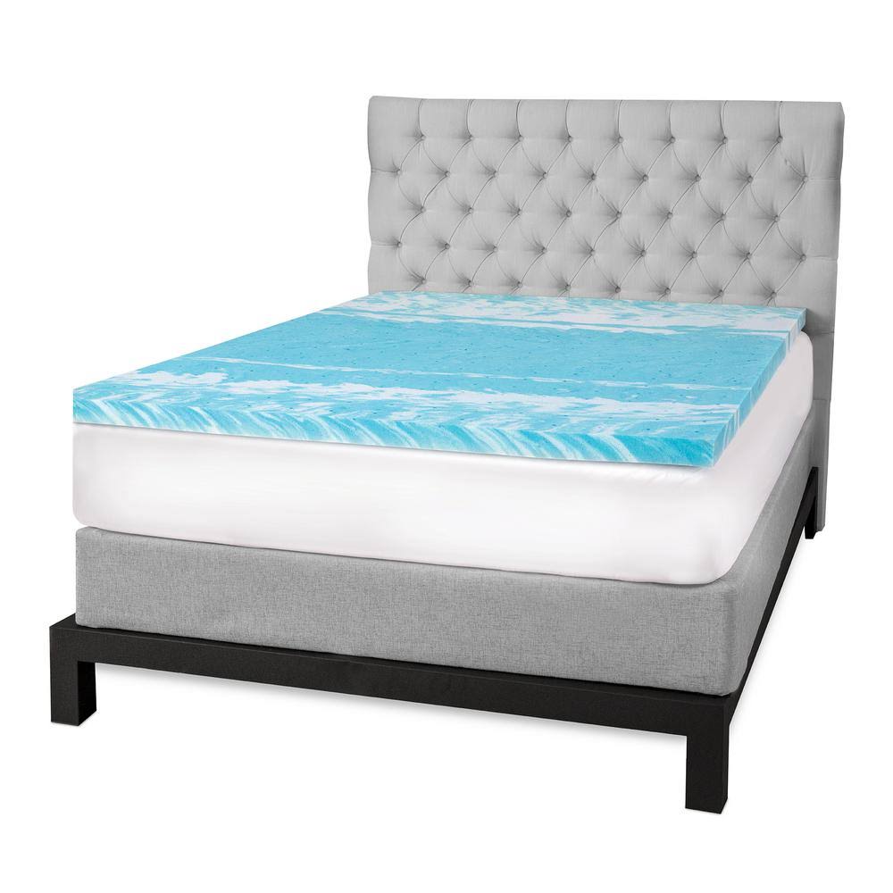 California King Gel Swirl Memory Foam Mattress Topper S748