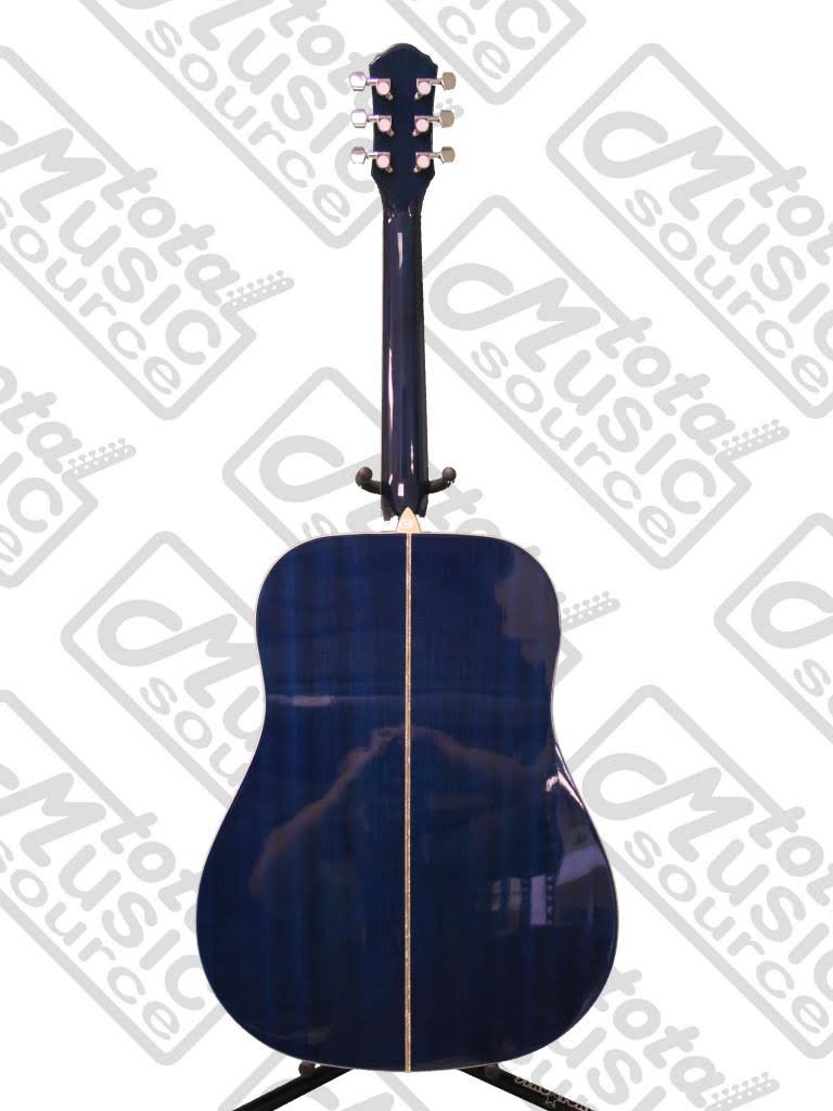 Transparent Blue Dreadnought Acoustic Guitar N36437