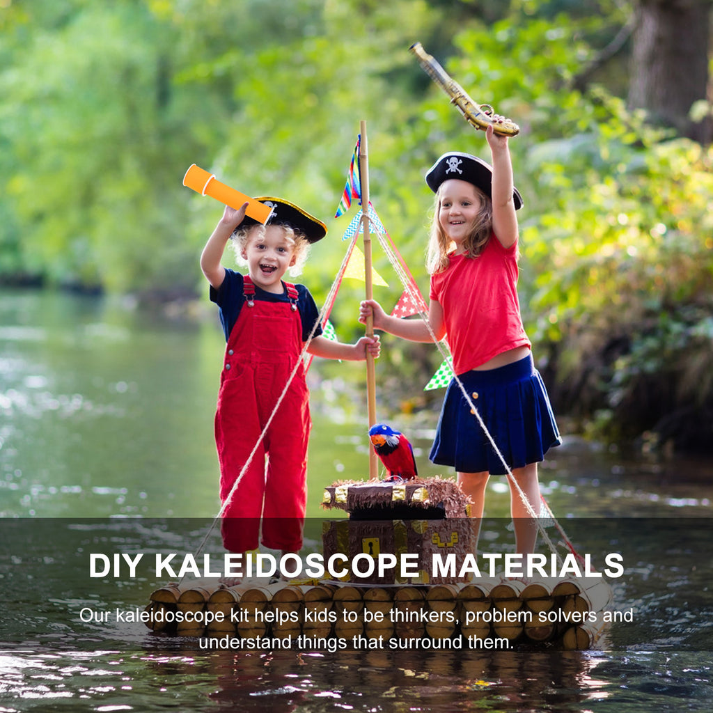 3 Sets DIY Kaleidoscope Toy Making Materials Handmade Kits K796737