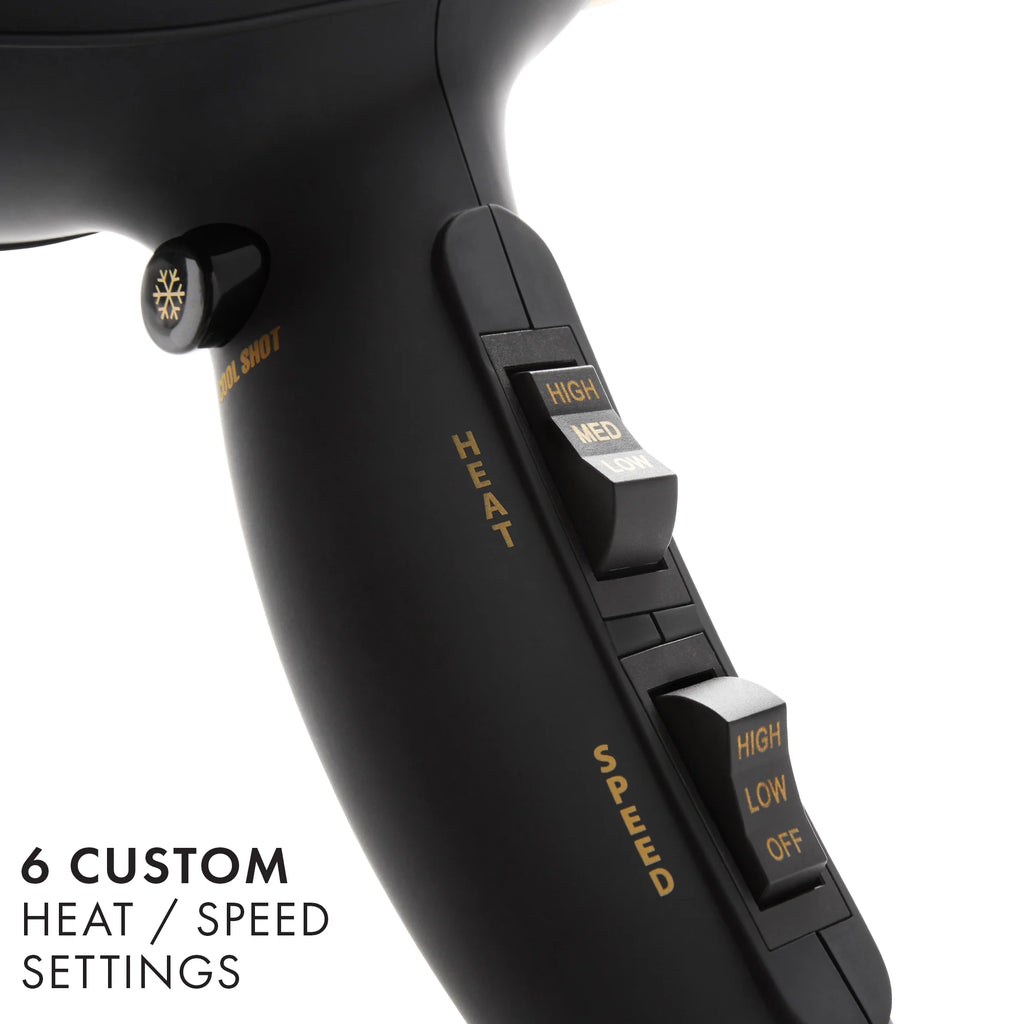 Black 1875W Ionic Hair Dryer J954