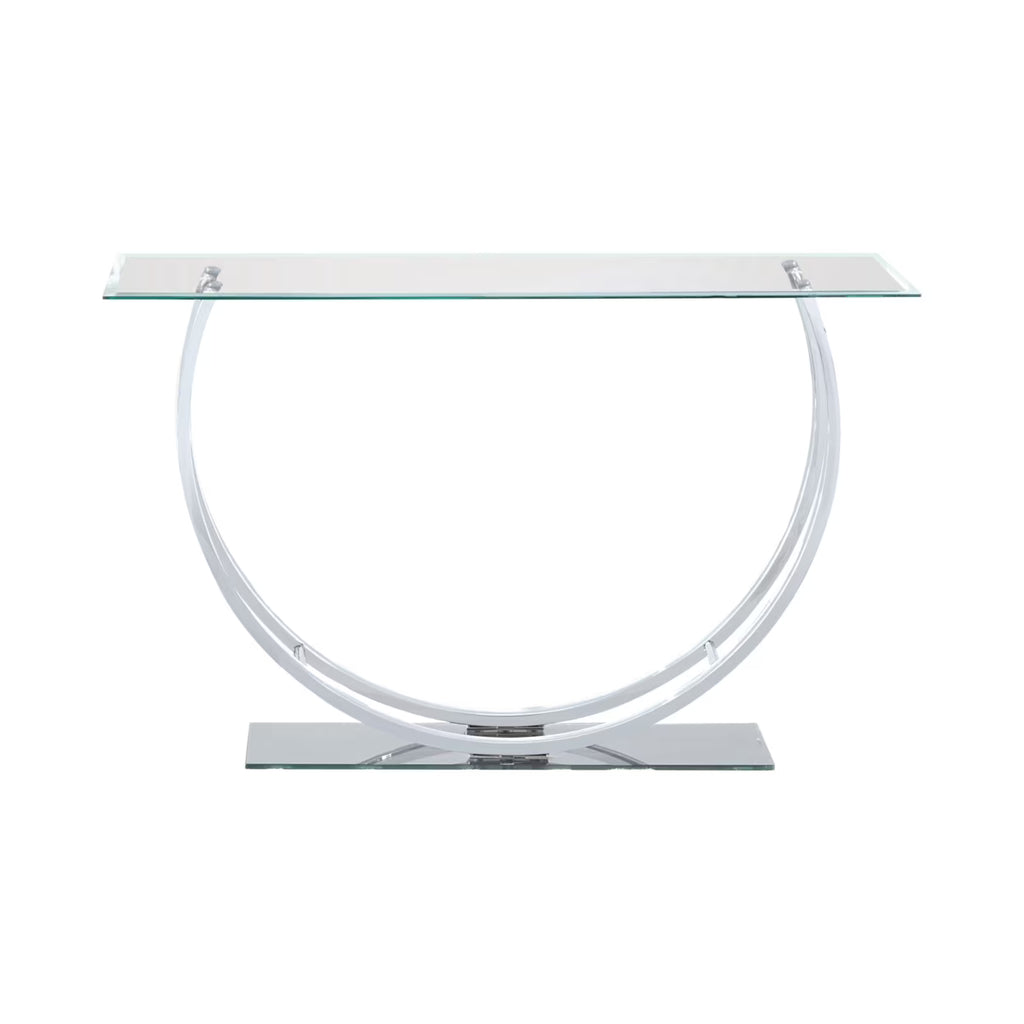 Silver Glass Tabletop Sofa Table O1967