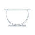Silver Glass Tabletop Sofa Table O1967