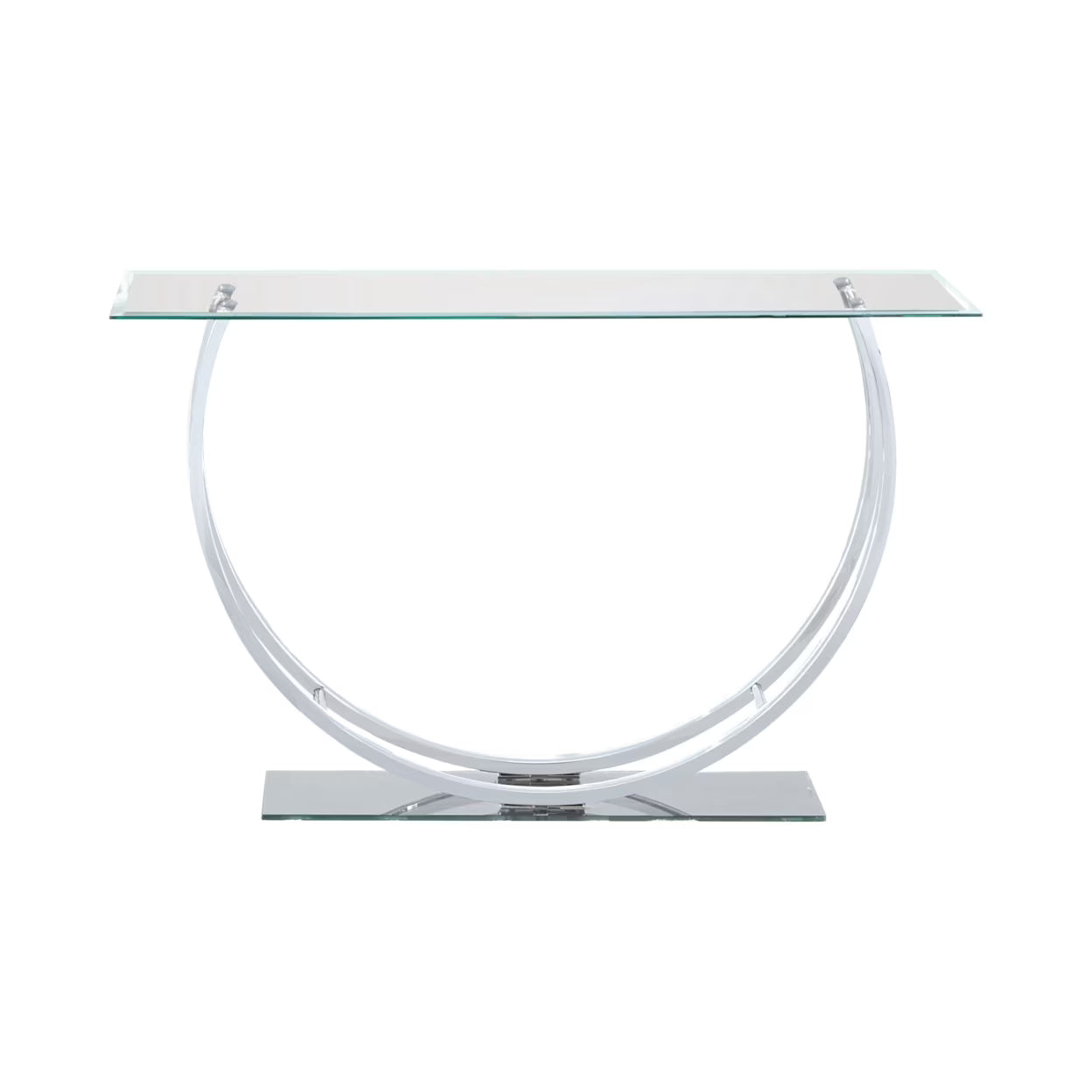 Silver Glass Tabletop Sofa Table O1967
