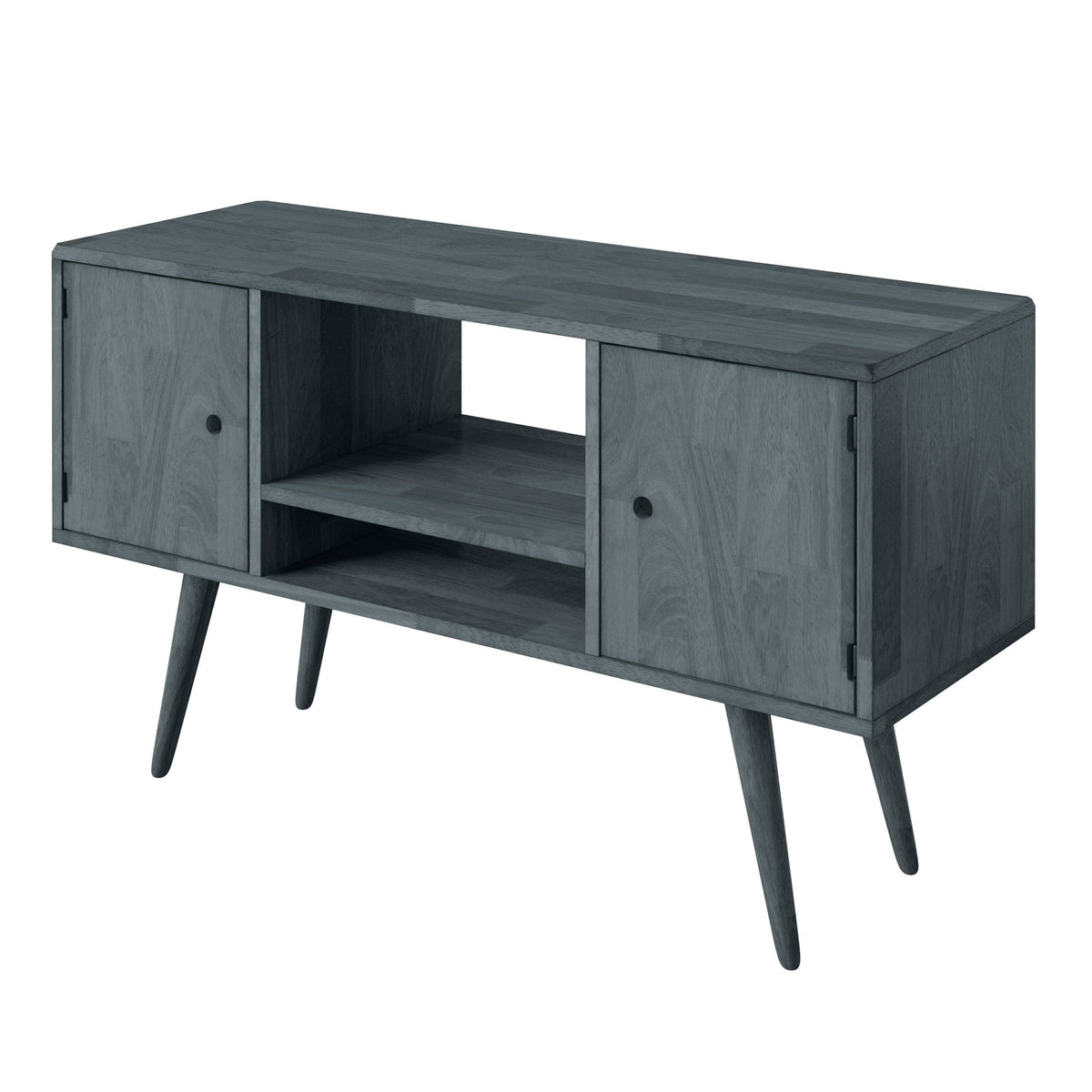 Natural Finish Wood Entertainment Cabinet with Doors A81154