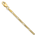 14k Yellow Gold Flat Figaro Chain V270