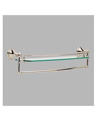 Polished Nickel Glass Shelf with Bar U786087