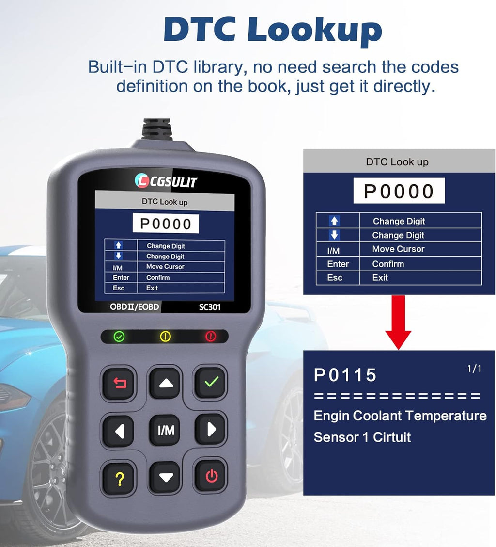 OBD2 Scanner with Reset, Code Reader, Grey Pack of 2 O824