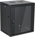 Locking Glass Door Wall Mount Server Cabinet Network Rack Enclosure W833968