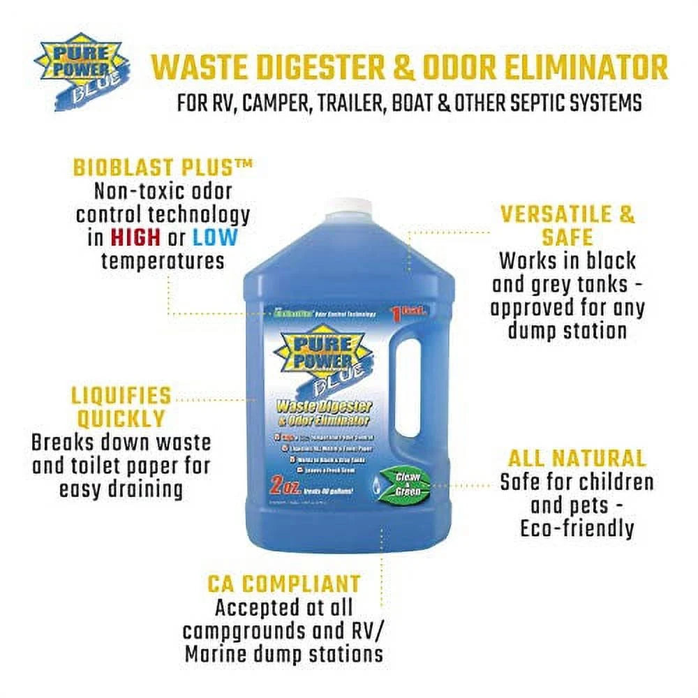 Blue Waste Digester and Odor Eliminator - 128-Ounce Bottle D5547