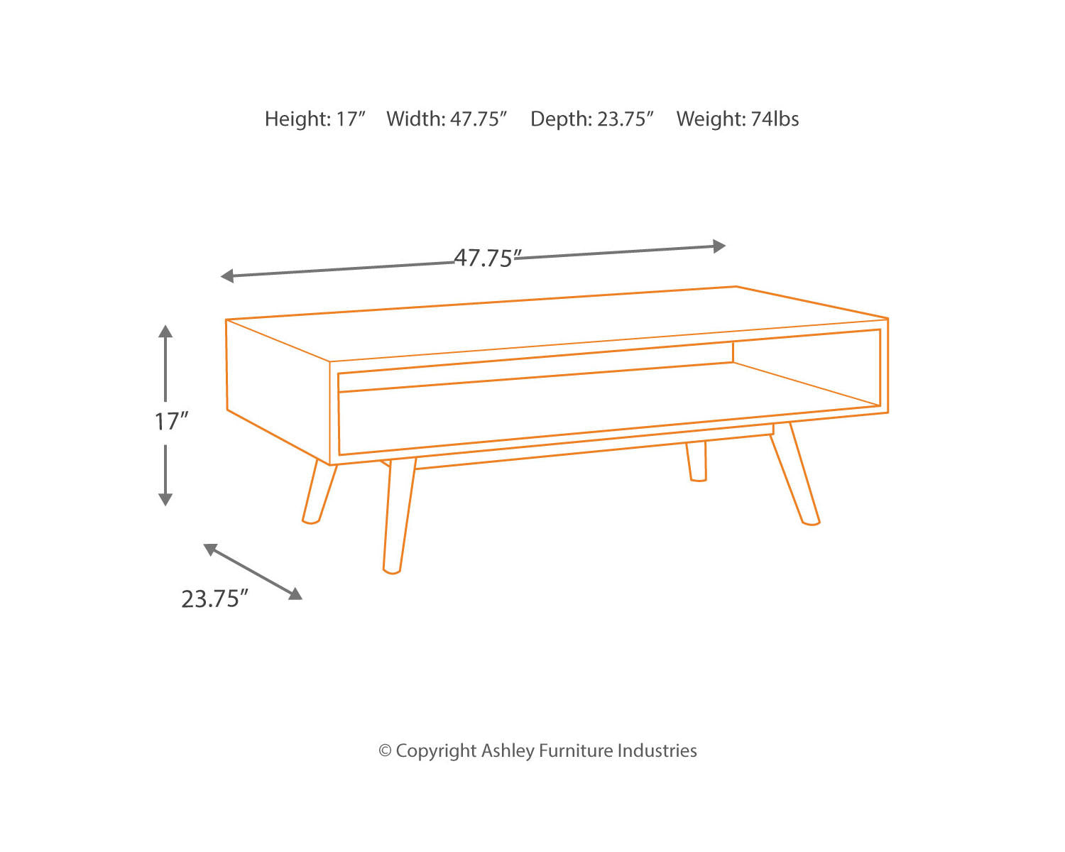 Dark Brown Coffee Table U51021