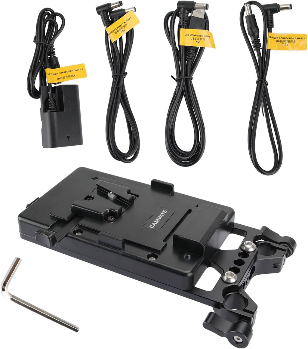 V Lock Mounting Plate Power Supply Splitter with 15mm Rod Clamp A579810