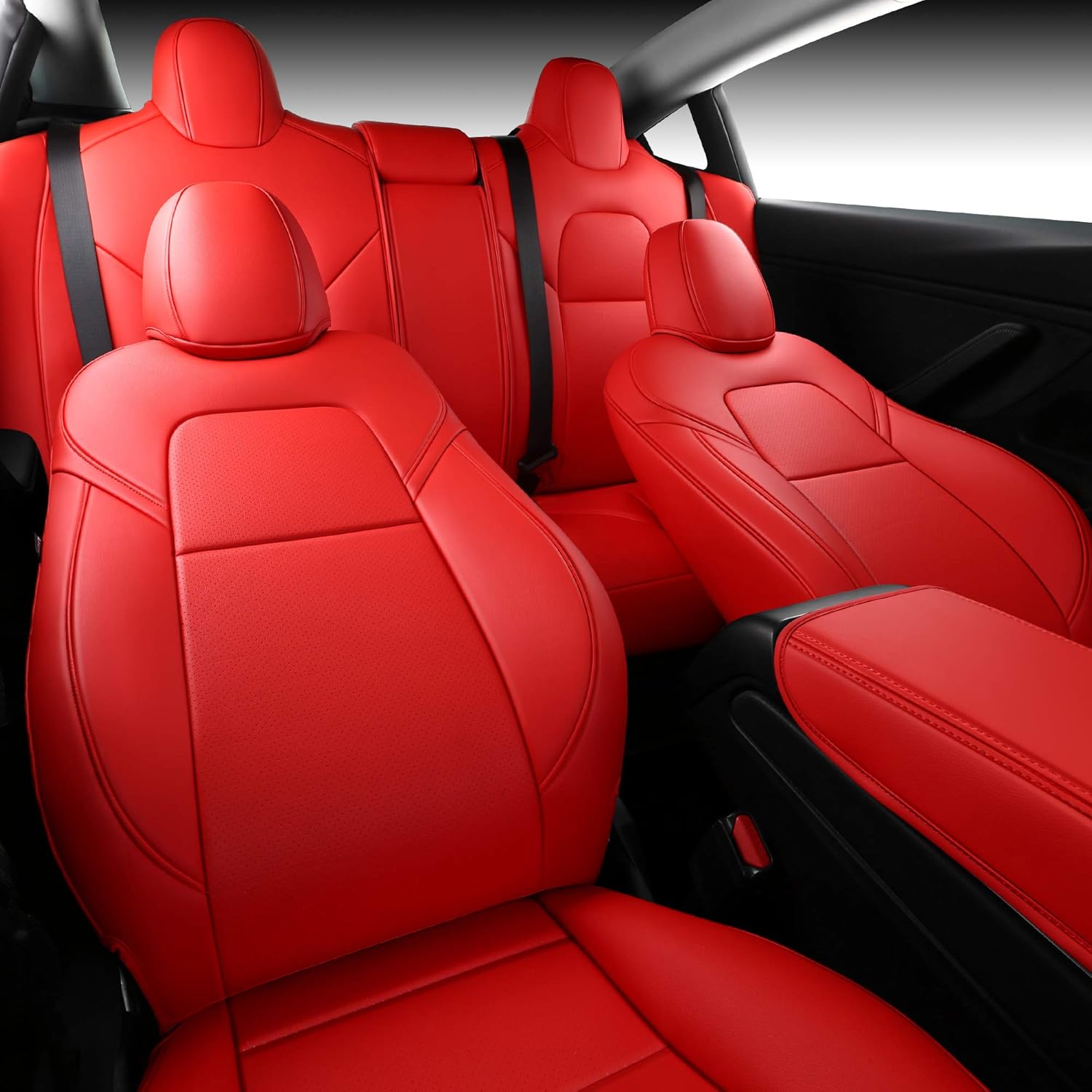 Synthetic Leather Car Seat Cushion Protector (Grey Y) S758