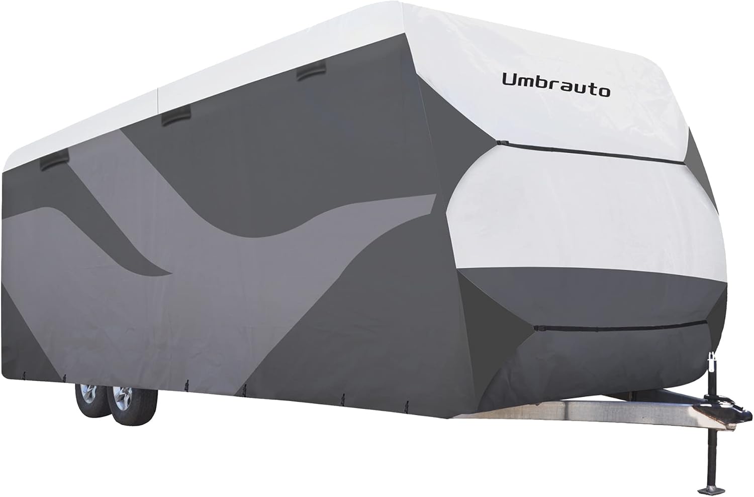 Gray/White Waterproof Travel Trailer RV Cover G5417