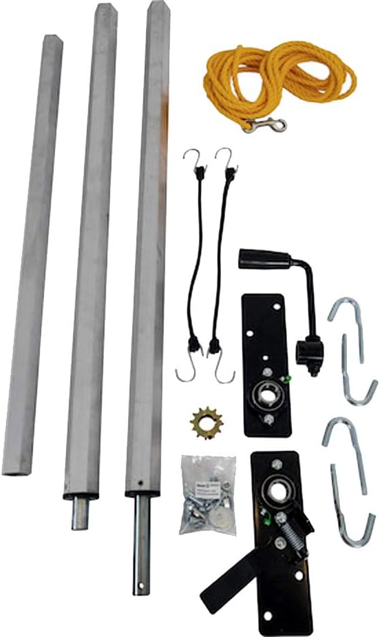Cab Level Hand Crank Kit with Black Mesh Tarp T176