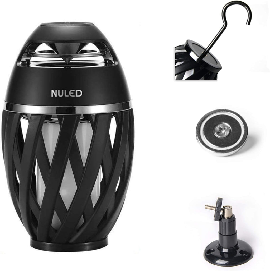 2 Pack Outdoor Bluetooth Speakers with LED Flame W738