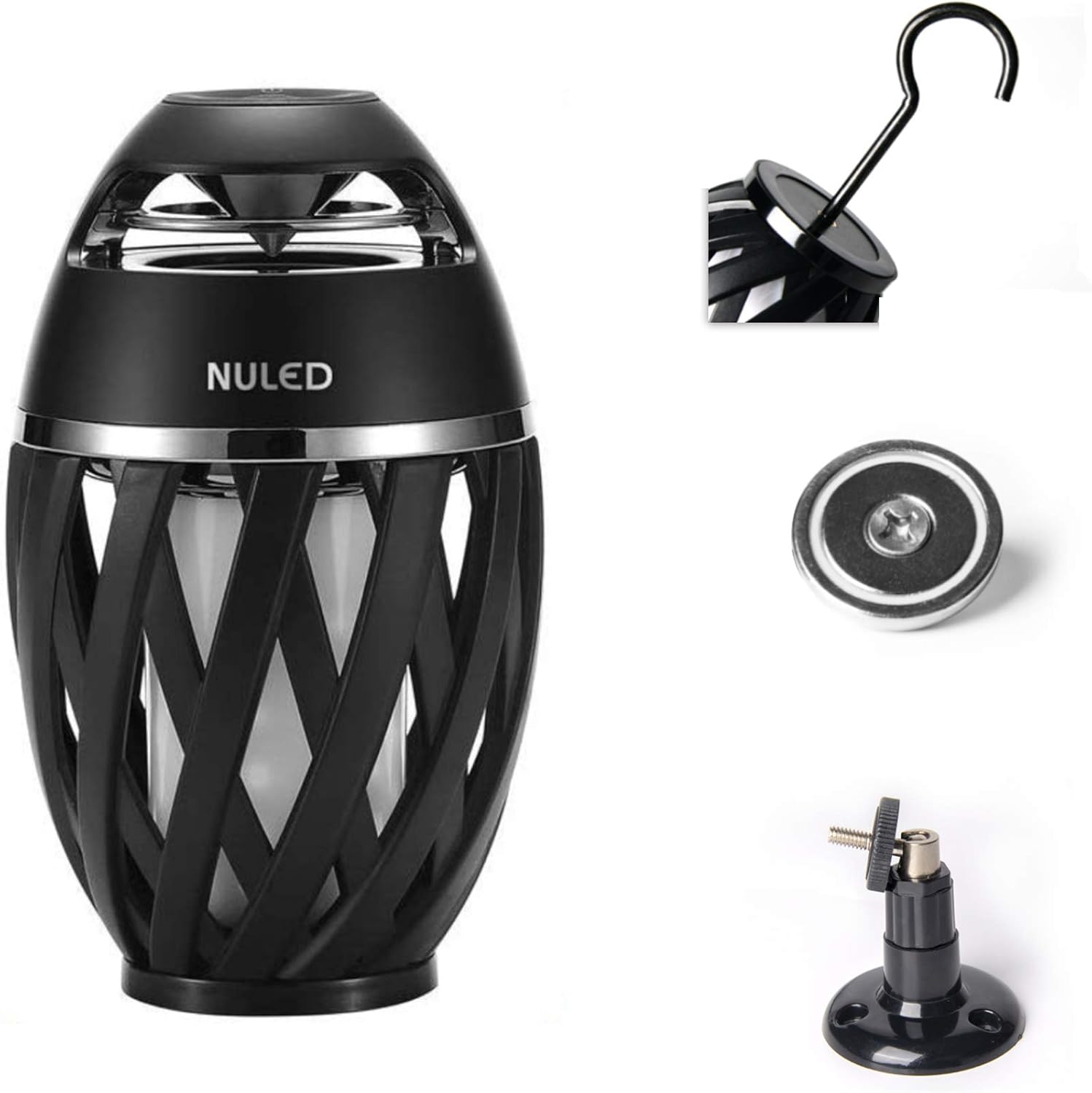 2 Pack Outdoor Bluetooth Speakers with LED Flame W738
