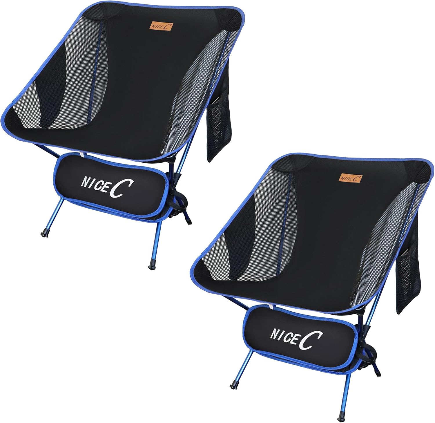 Ultralight Portable Folding Camping Chair with Carry Bag (2 Pack of Orange) Q401