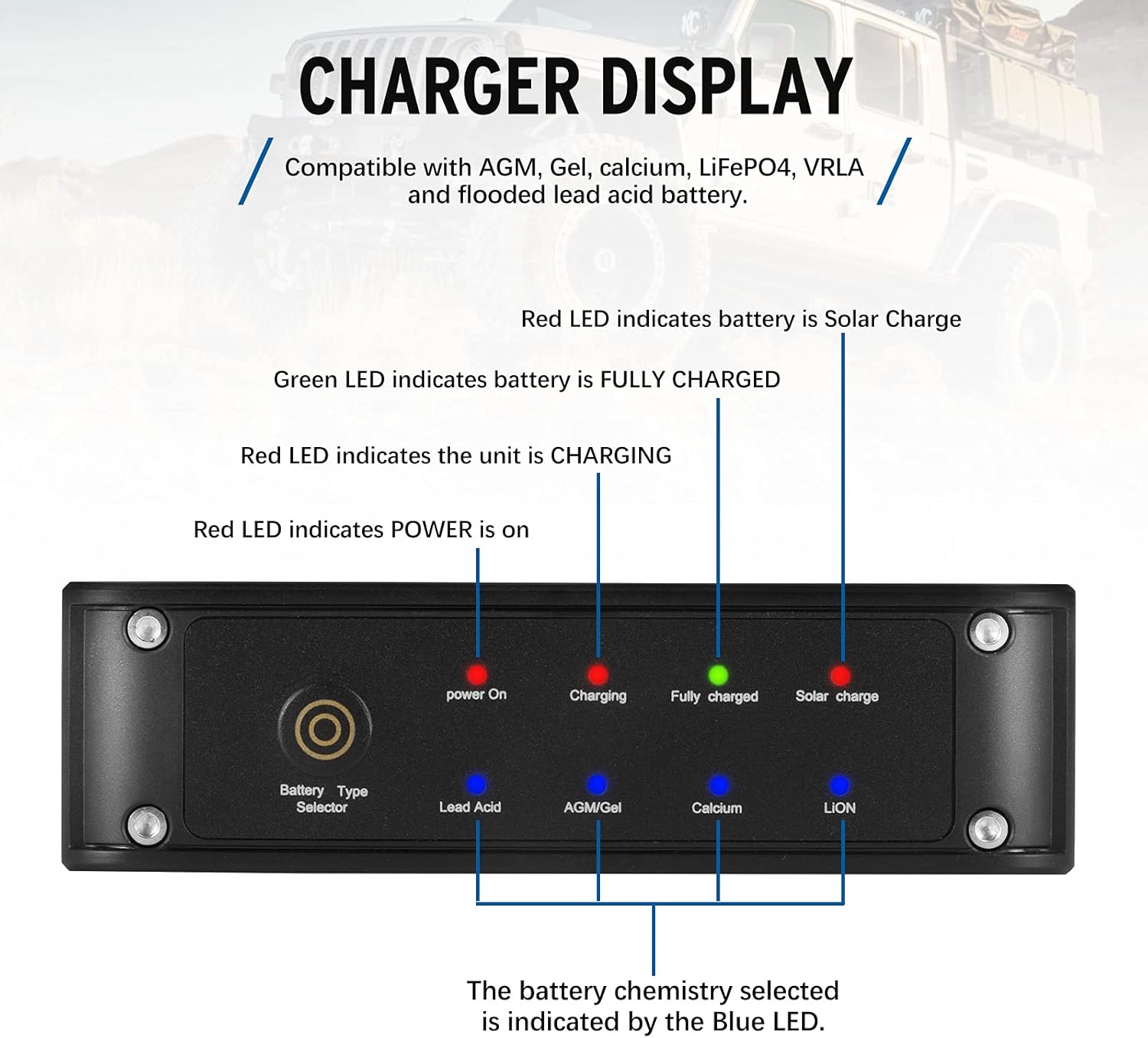 12V 20A DC to DC On-Board Battery Charger for AGM, Gel, Calcium, LiFePO4, VRLA Battery, Pack of 2 U56105