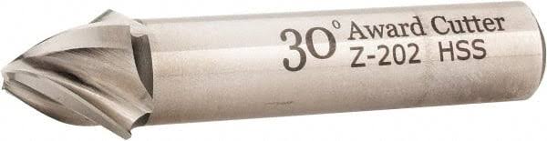 1/8x22 Small End Diam 1/2x22 LOC 4-Flute High Speed Steel Tapered Square End Mill G8454