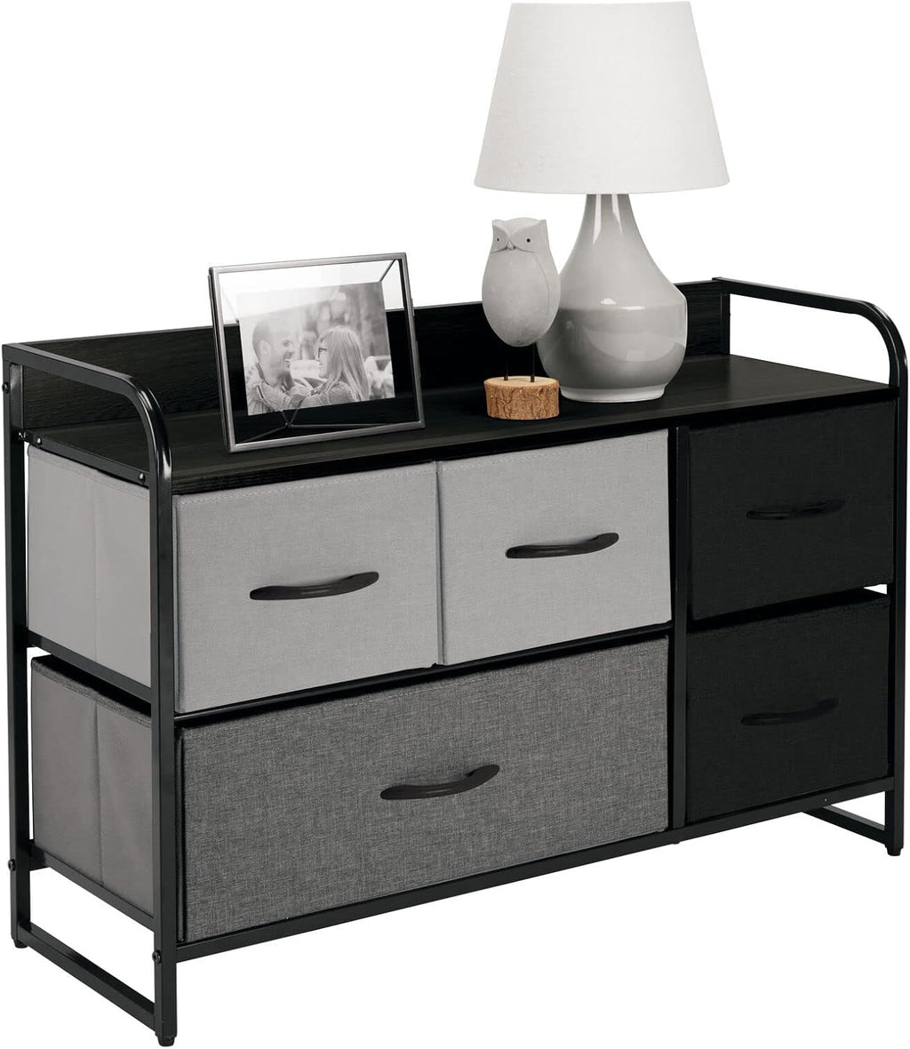 Bronze Linen 5 Drawer Storage Dresser D6302