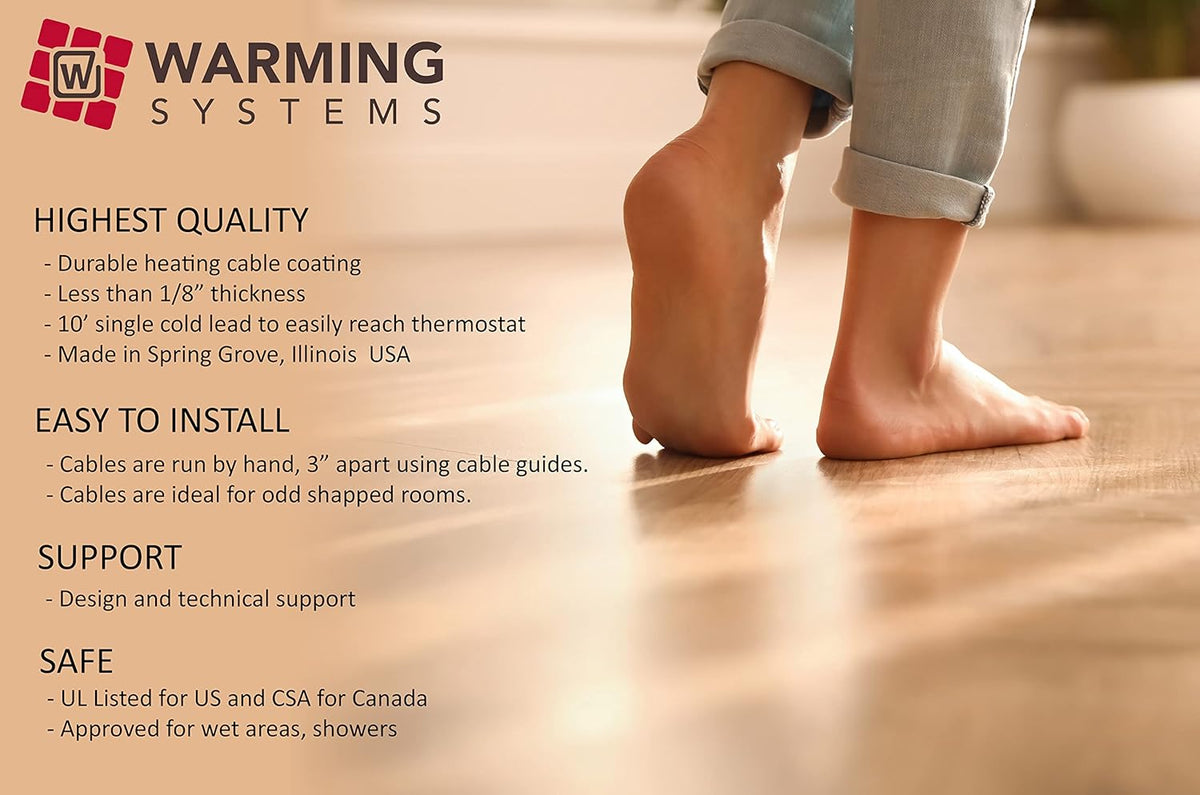 Electric Radiant Floor Heat Heating System with Thermostat A6920