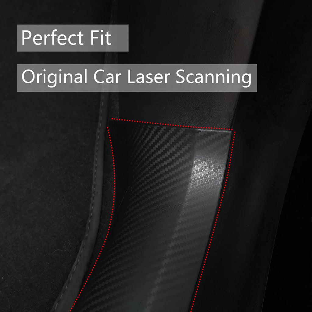 Matte Carbon Fiber ABS Door Sill Protector Set J4745