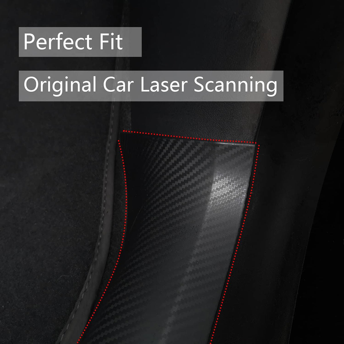 Matte Carbon Fiber ABS Door Sill Protector Set J4745