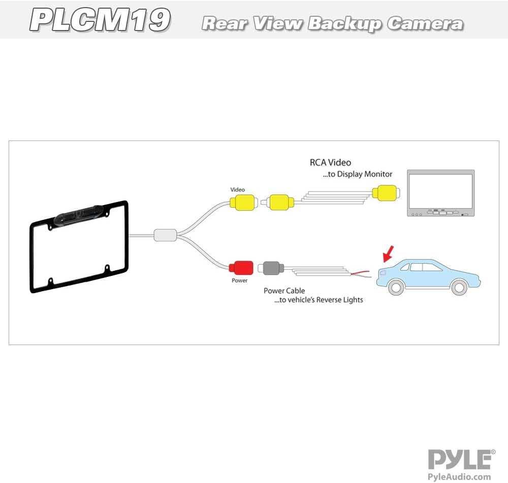Waterproof Backup Camera with Distance Scale Lines D7608