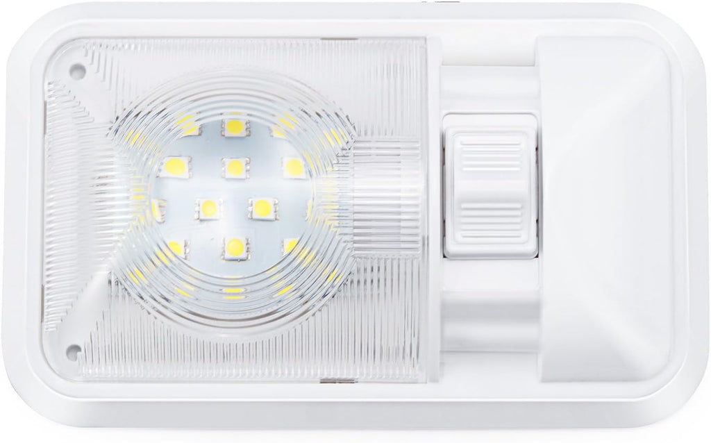 12V LED RV Ceiling Dome Light, Natural White 4000-4500K, Pack of 2 W32243
