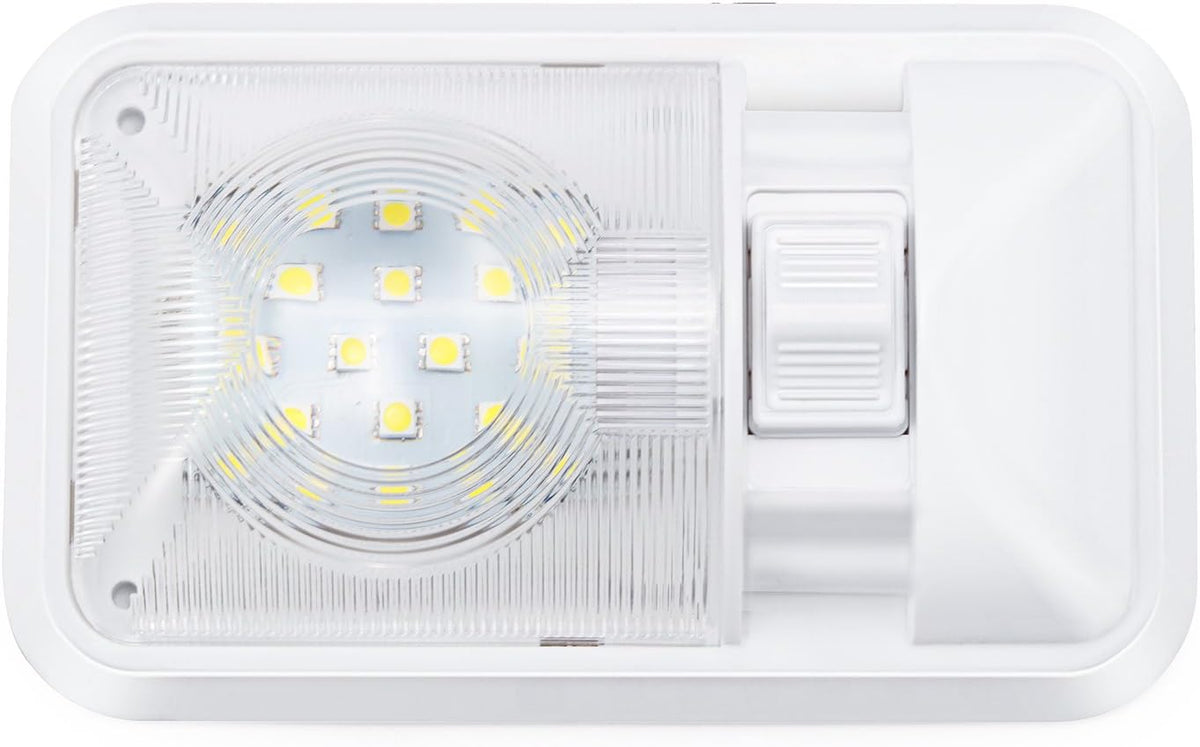 12V LED RV Ceiling Dome Light, Natural White 4000-4500K, Pack of 2 W32243