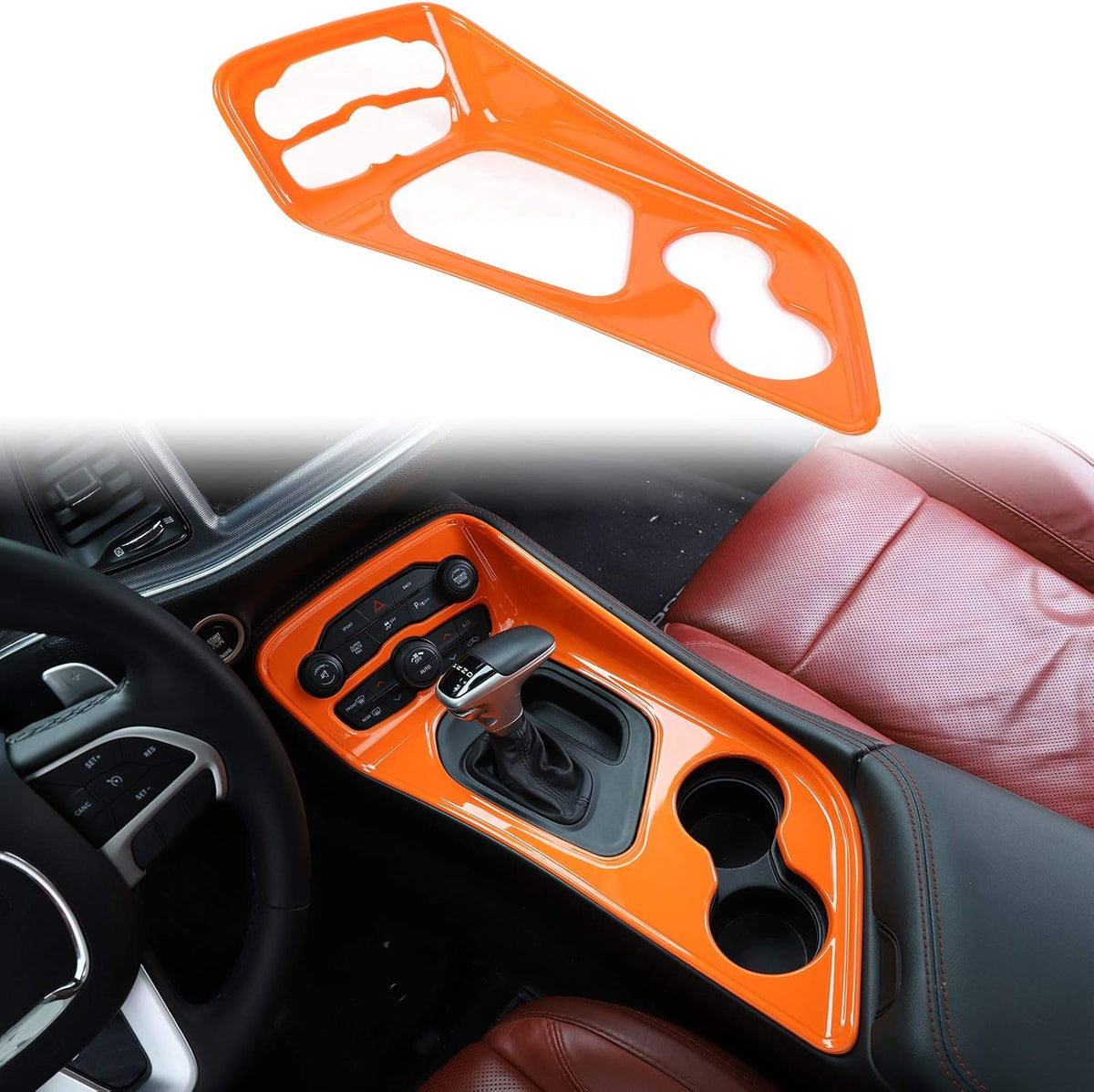 ABS Red Gear Shift Panel Trim Pack of 2 A1730