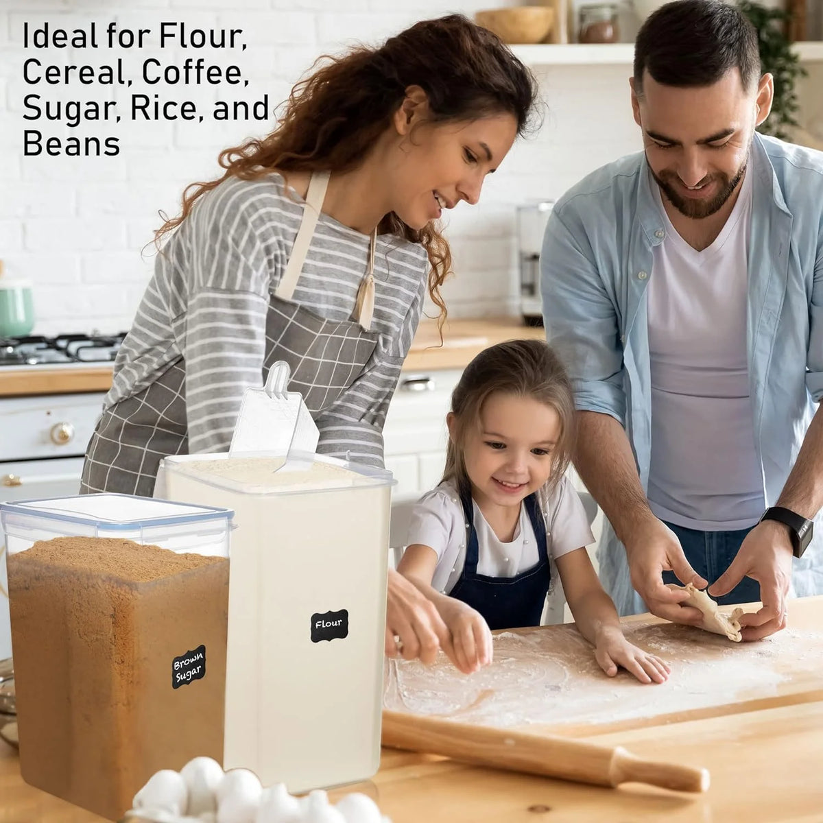 8.5L/287Oz Extra Large Airtight Food Storage Containers, 2 PACK with Lids S9290