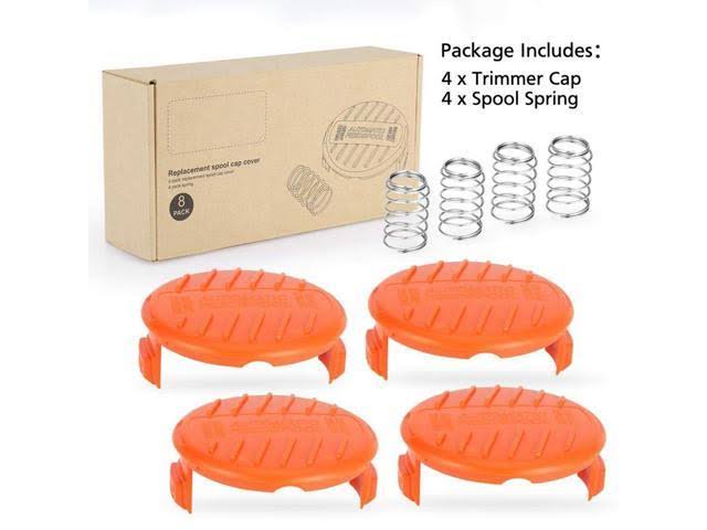 Replacement Spool Cap Covers and Spring for Black-Decker F6605